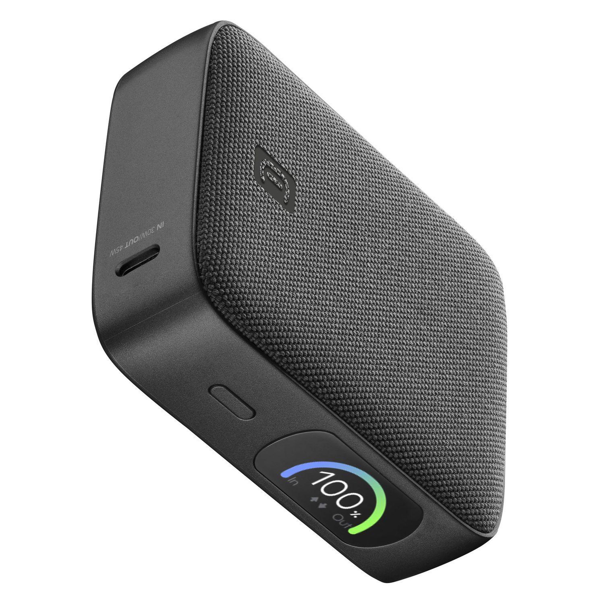 CELLULAR LINE Cellularline powerview iq power bank 10.000 batterie externe 10 000 mah avec écran tft intelligent et sortie 45w : compacte et puissante, avec écran affichant la puissance d'entrée/sortie et le niveau de batterie. Finition en tissu haut de gamme.