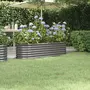 VIDAXL Lit sureleve de jardin Acier enduit de poudre 152x40x36 cm gris