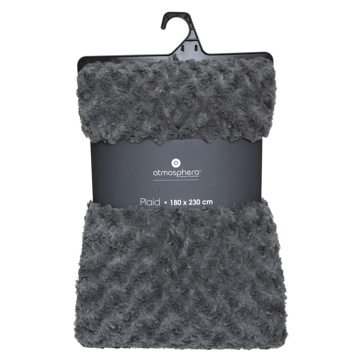 ATMOSPHERA Plaid en imitiation fourrure à boucles en polyester