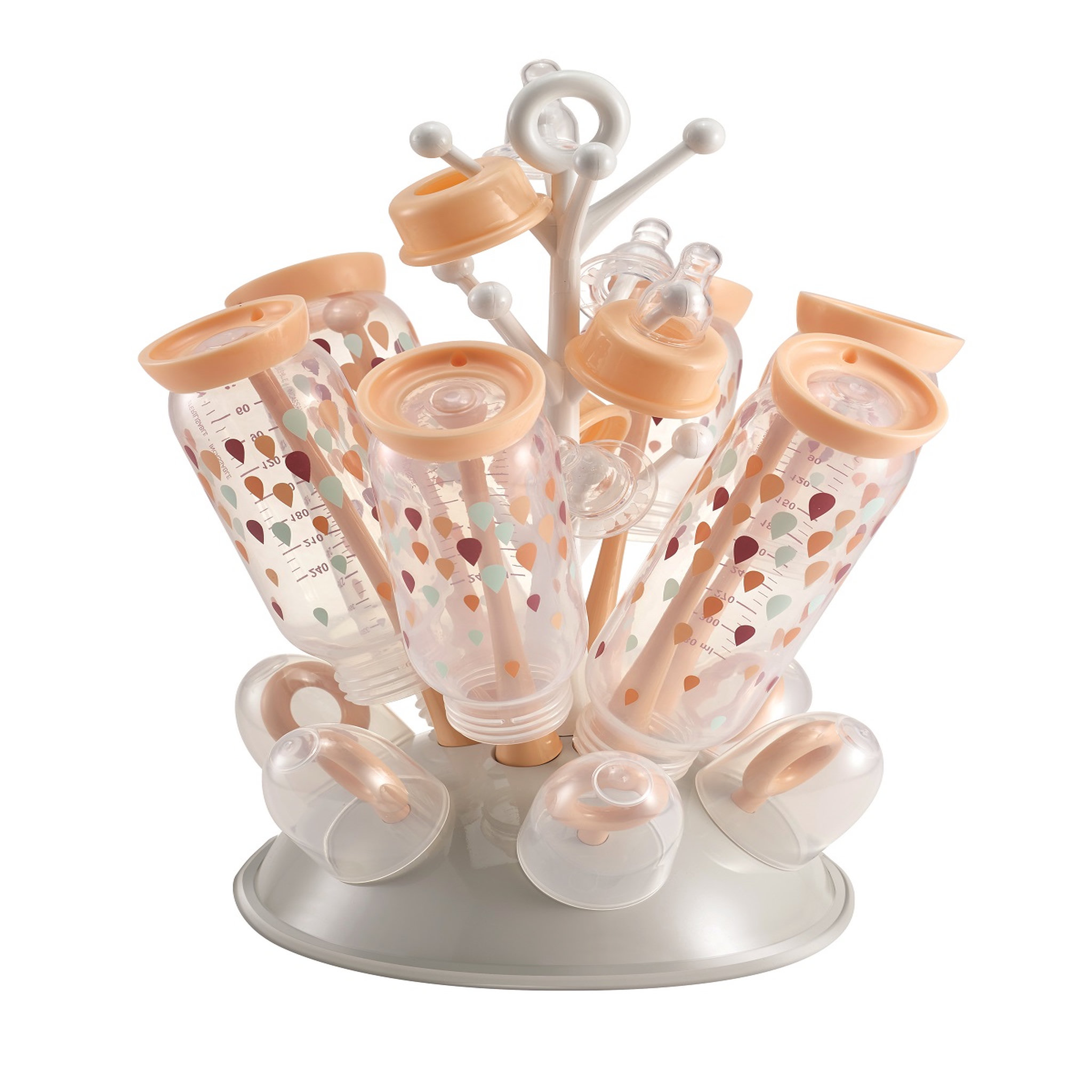 BEABA Egoutte-biberons et accessoires arbre pour 6 biberons - Rose