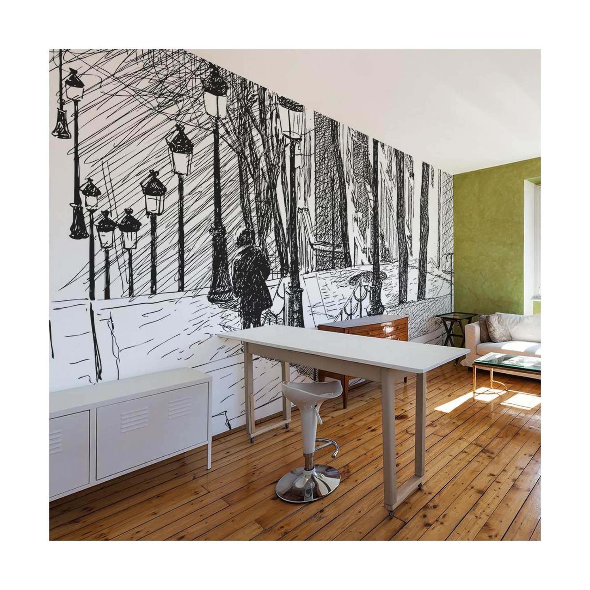 Paris Prix Papier peint  escaliers montmartre ii  270x450cm