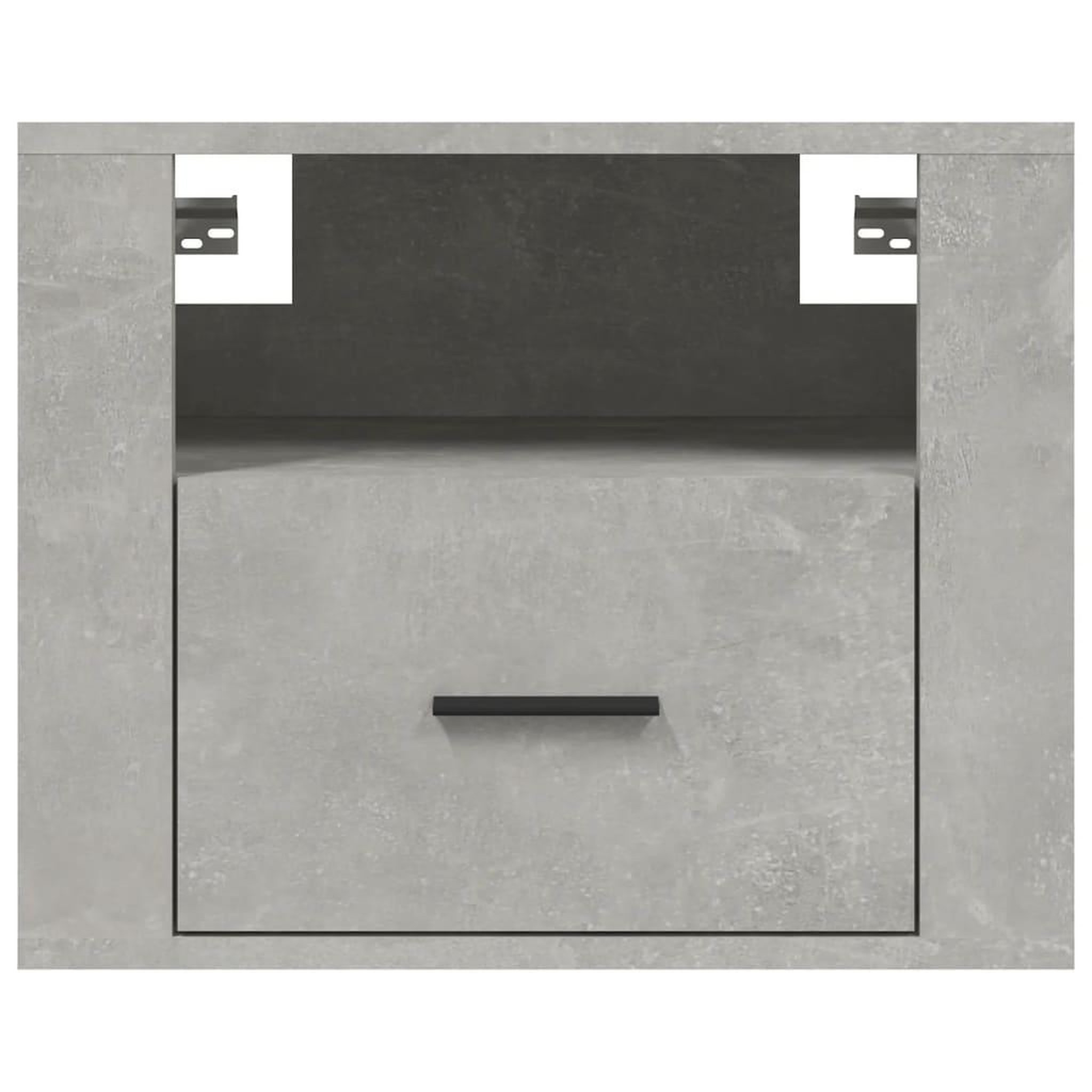 Voir la diapositive 5 : VIDAXL Table de chevet murale Gris beton 50x36x40 cm
