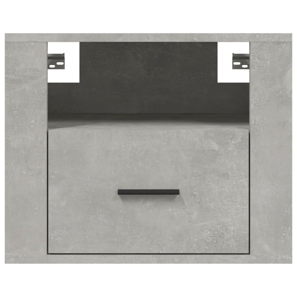 VIDAXL Table de chevet murale Gris beton 50x36x40 cm