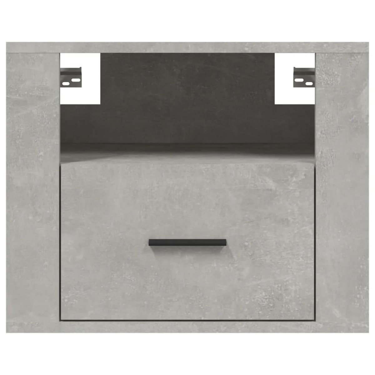 VIDAXL Table de chevet murale Gris beton 50x36x40 cm