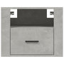 Voir la diapositive 5 : VIDAXL Table de chevet murale Gris beton 50x36x40 cm