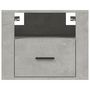 Voir la diapositive 5 : VIDAXL Table de chevet murale Gris beton 50x36x40 cm