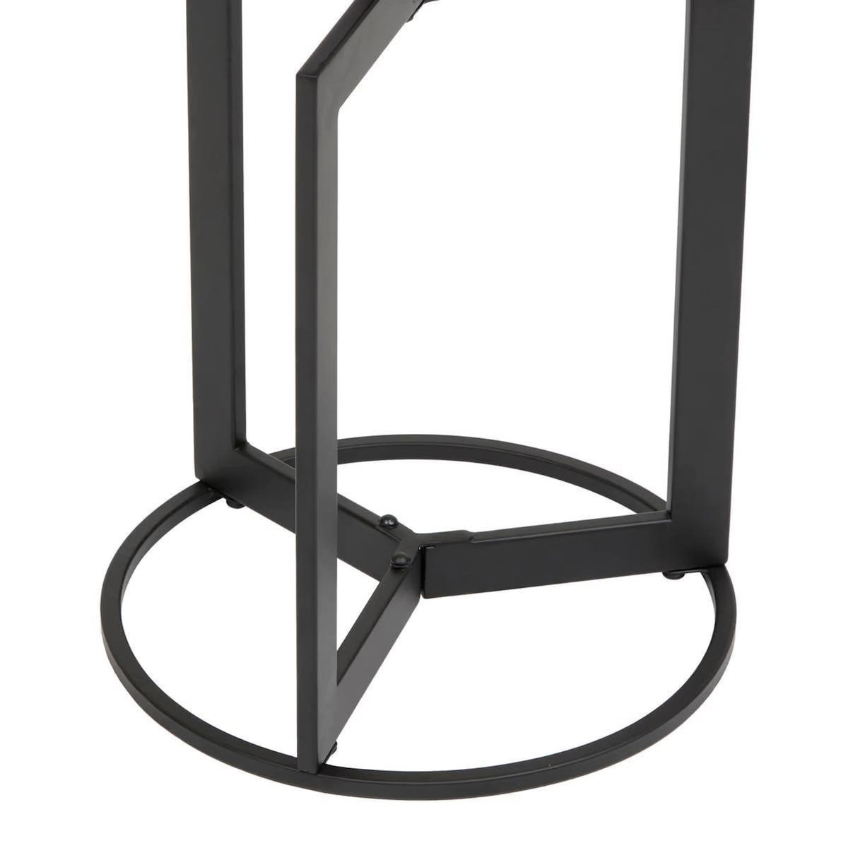ATMOSPHERA Table d'Appoint Effet Marbre  Tusco  49cm Noir
