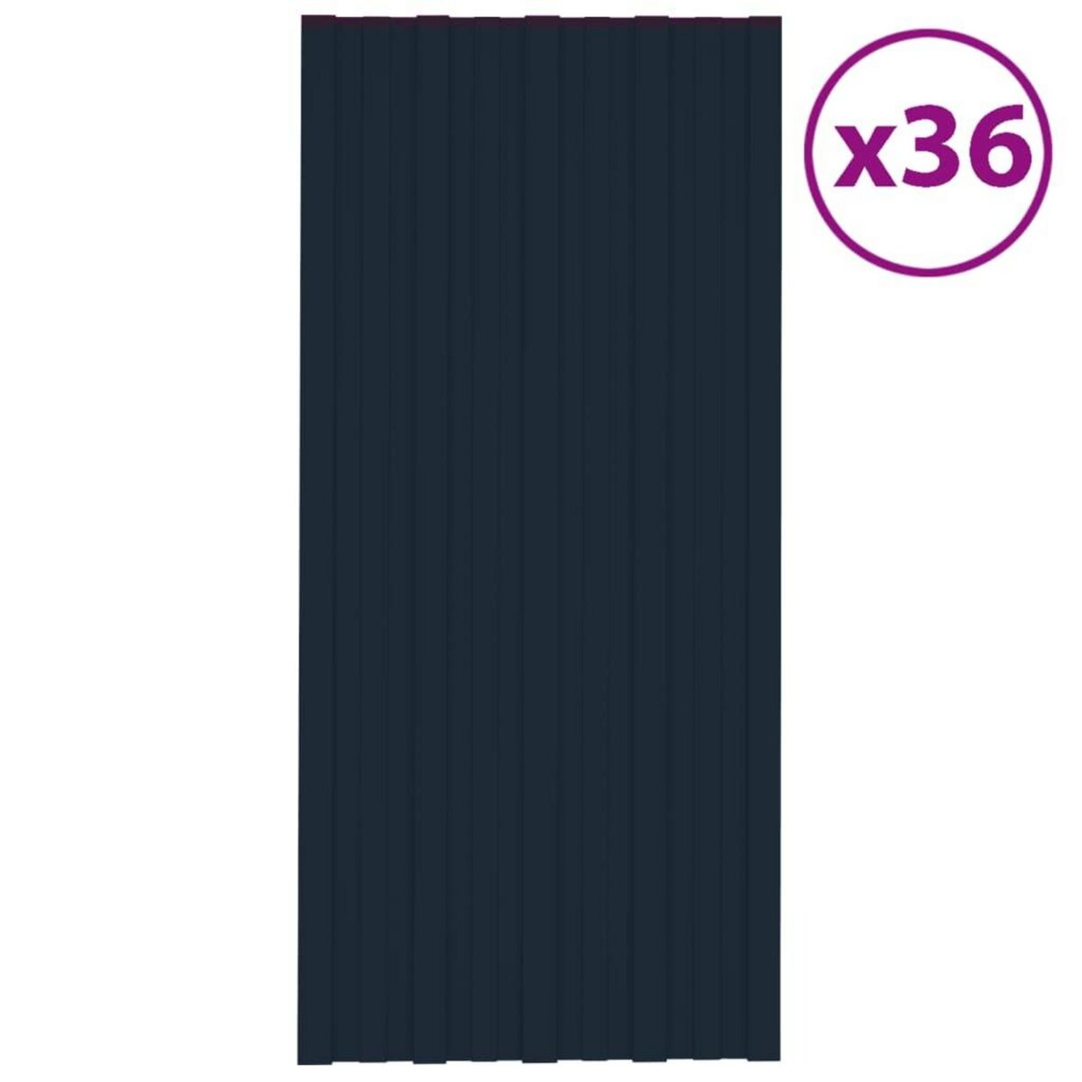 VIDAXL Panneaux de toiture 36 pcs Acier galvanise Anthracite 100x45 cm