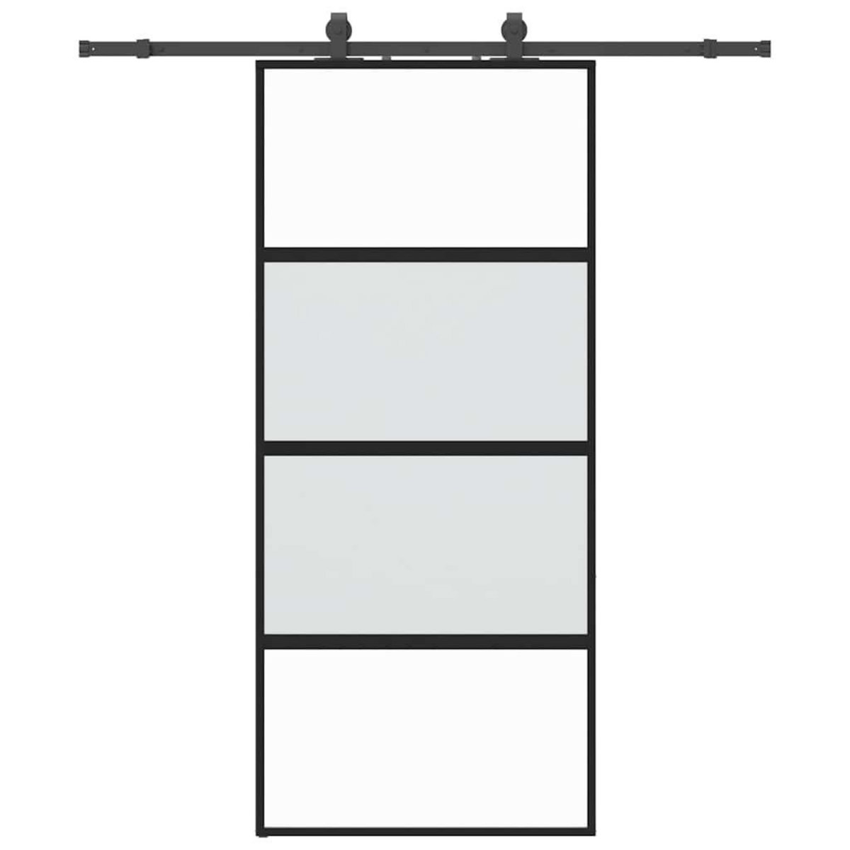 VIDAXL Porte coulissante avec kit de quincaillerie noir 90x205 cm