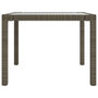 Voir la diapositive 4 : VIDAXL Table de jardin 90x90x75 cm Verre trempe et resine tressee Gris