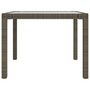 Voir la diapositive 4 : VIDAXL Table de jardin 90x90x75 cm Verre trempe et resine tressee Gris