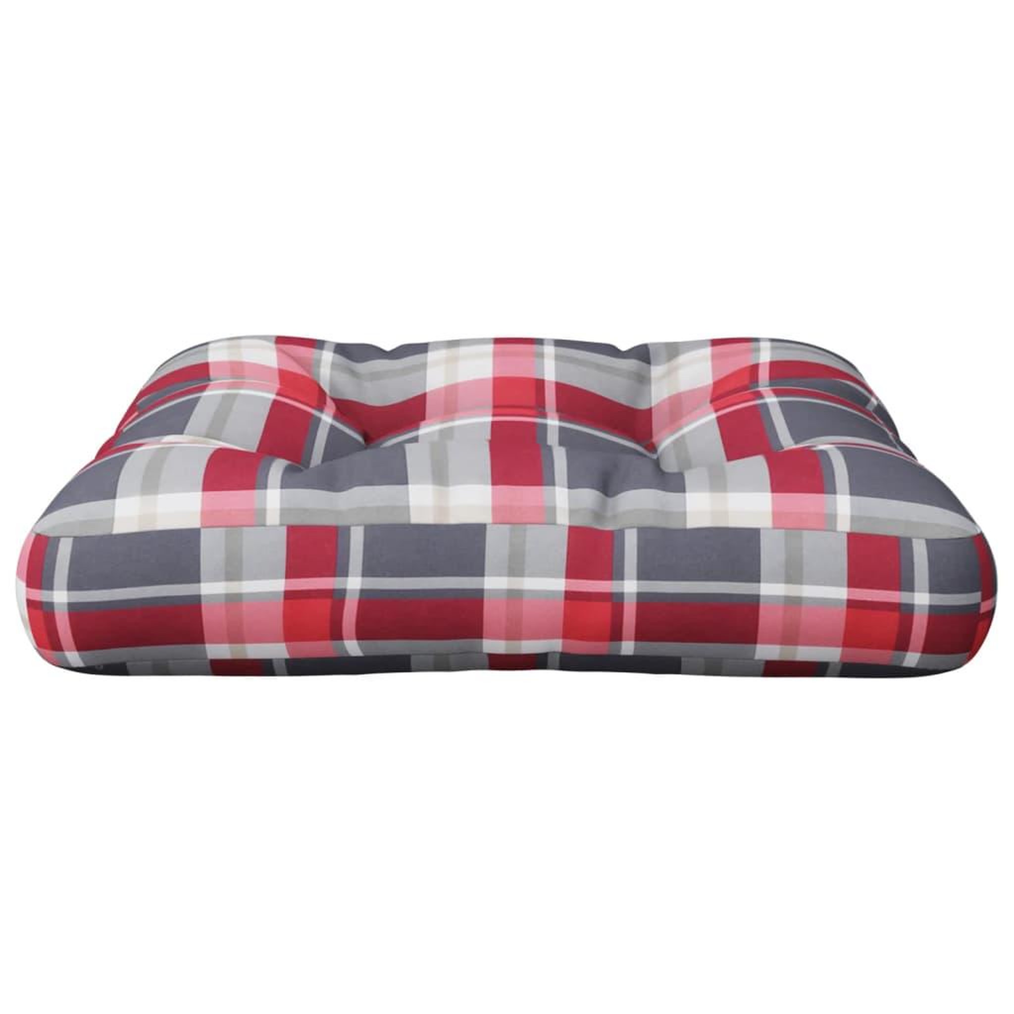 Voir la diapositive 5 : VIDAXL Coussin de palette carreaux rouges 58x58x10 cm tissu
