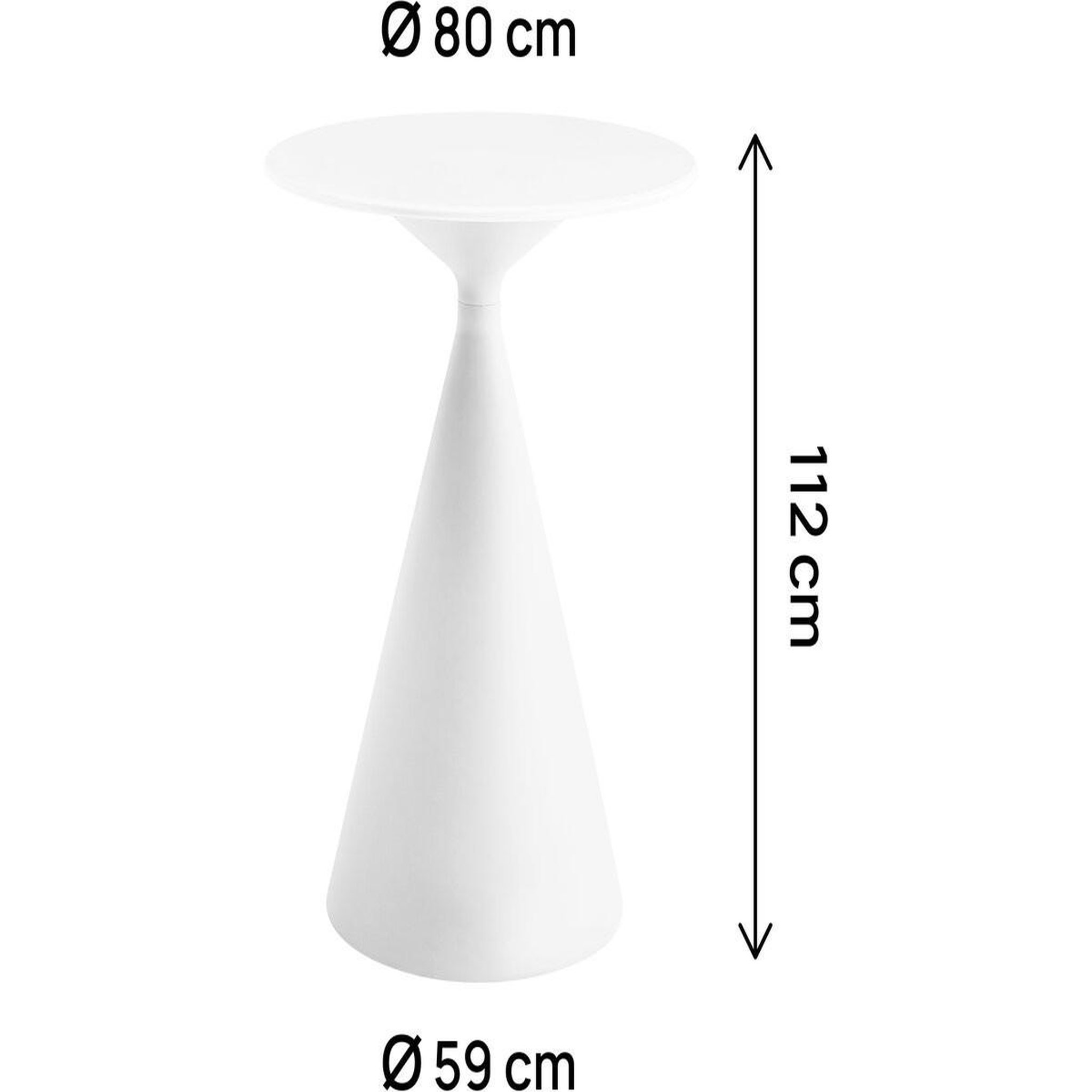 Voir la diapositive 3 : Habitat et Jardin Table haute bistro de jardin ⌀80 cm  néora  - blanc