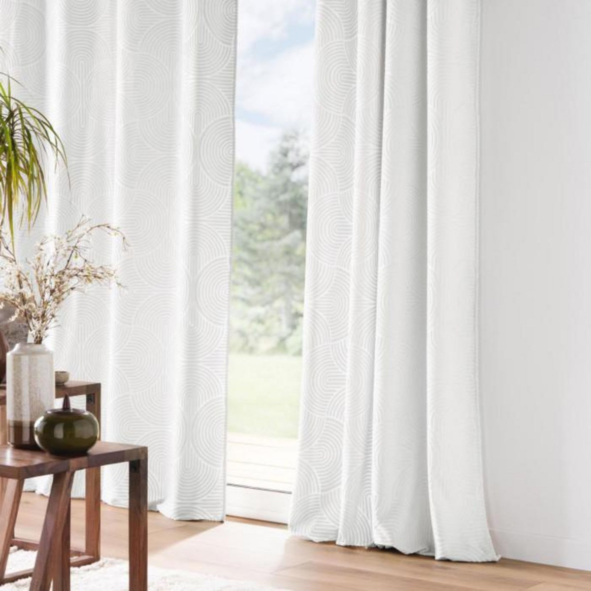 Paris Prix Rideau à Œillets en Velours  Eva  135x260cm Blanc