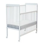 AT4 Lit bébé coulissant en bois ESSENTIEL 60 x 120 cm. Coloris disponibles : Beige, Blanc