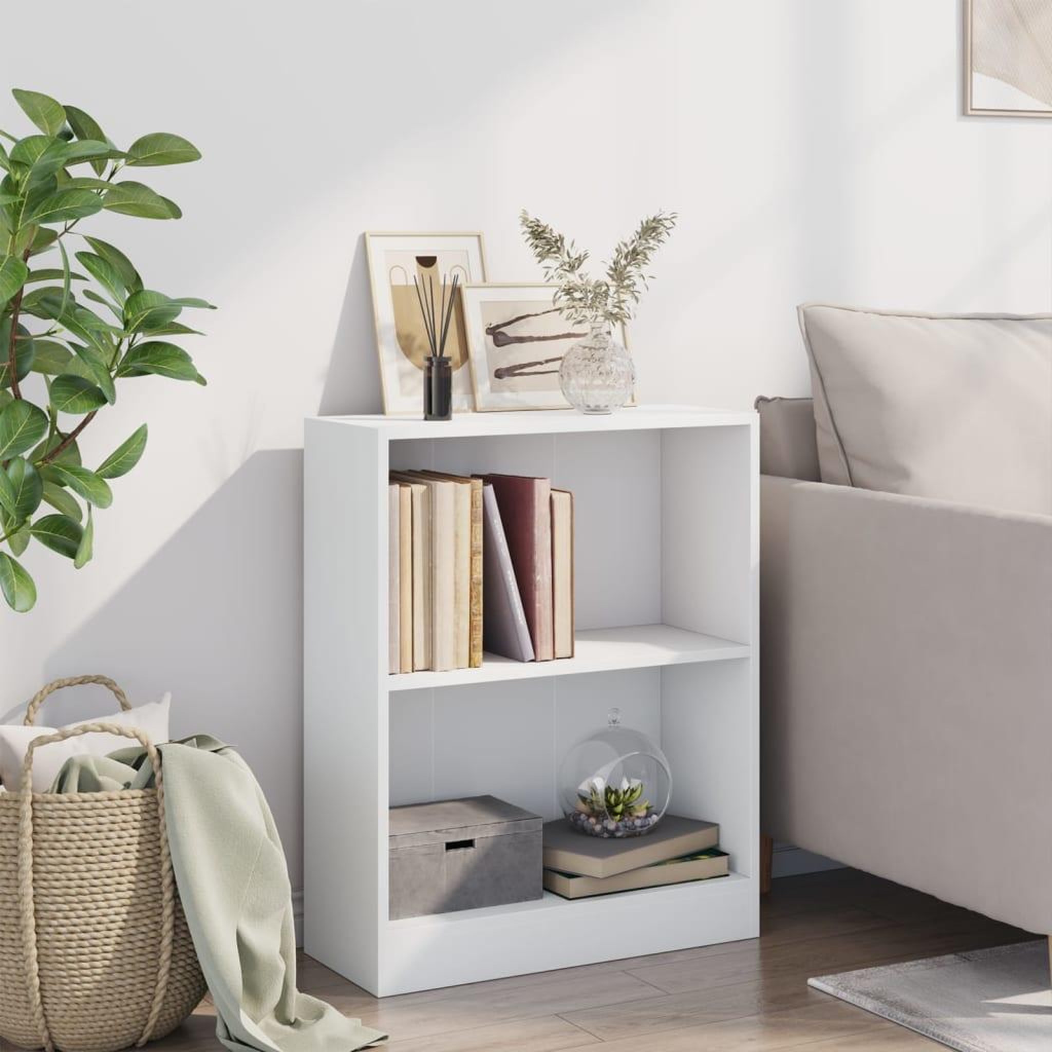 Voir la diapositive 3 : VIDAXL Bibliotheque Blanc 60x24x76 cm Bois d'ingenierie