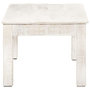 Voir la diapositive 3 : VIDAXL Table basse Blanc 110x60x45 cm Bois de manguier massif