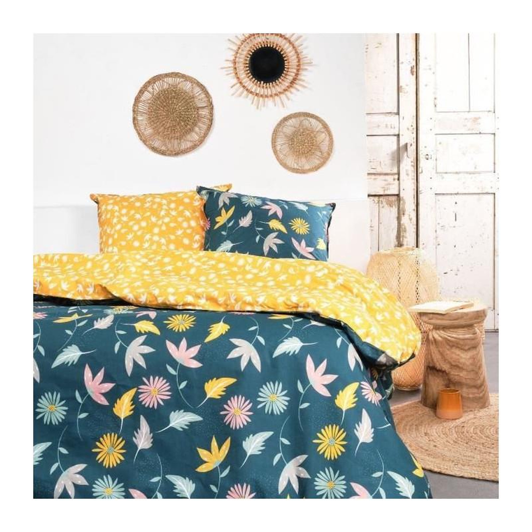 Today Parure de lit - TODAY - Sunshine - 119462 - 2 personnes - 260x240cm - Coton - Imprimé 11.42