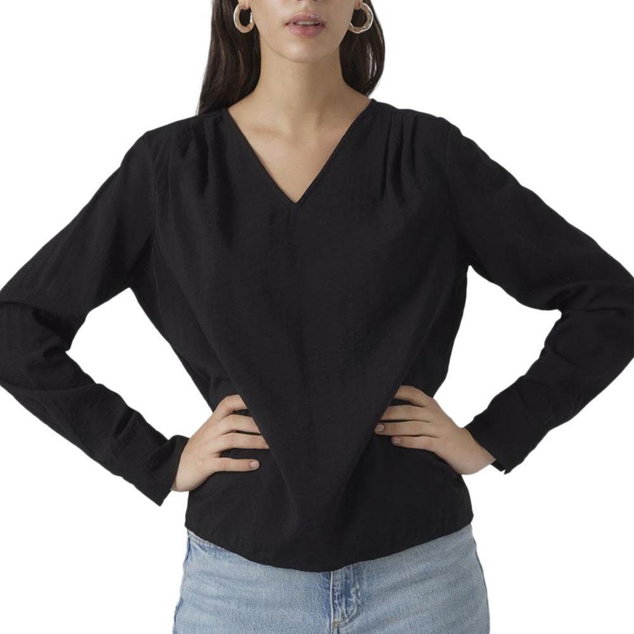 Vero Moda Blouse Noires Femme Vero Moda Lena. Coloris disponibles : Noir