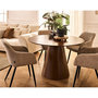 Voir la diapositive 3 : LISA DESIGN Toledo - table à manger ronde - effet bois foncé - 120 cm - 4 à 6 personnes