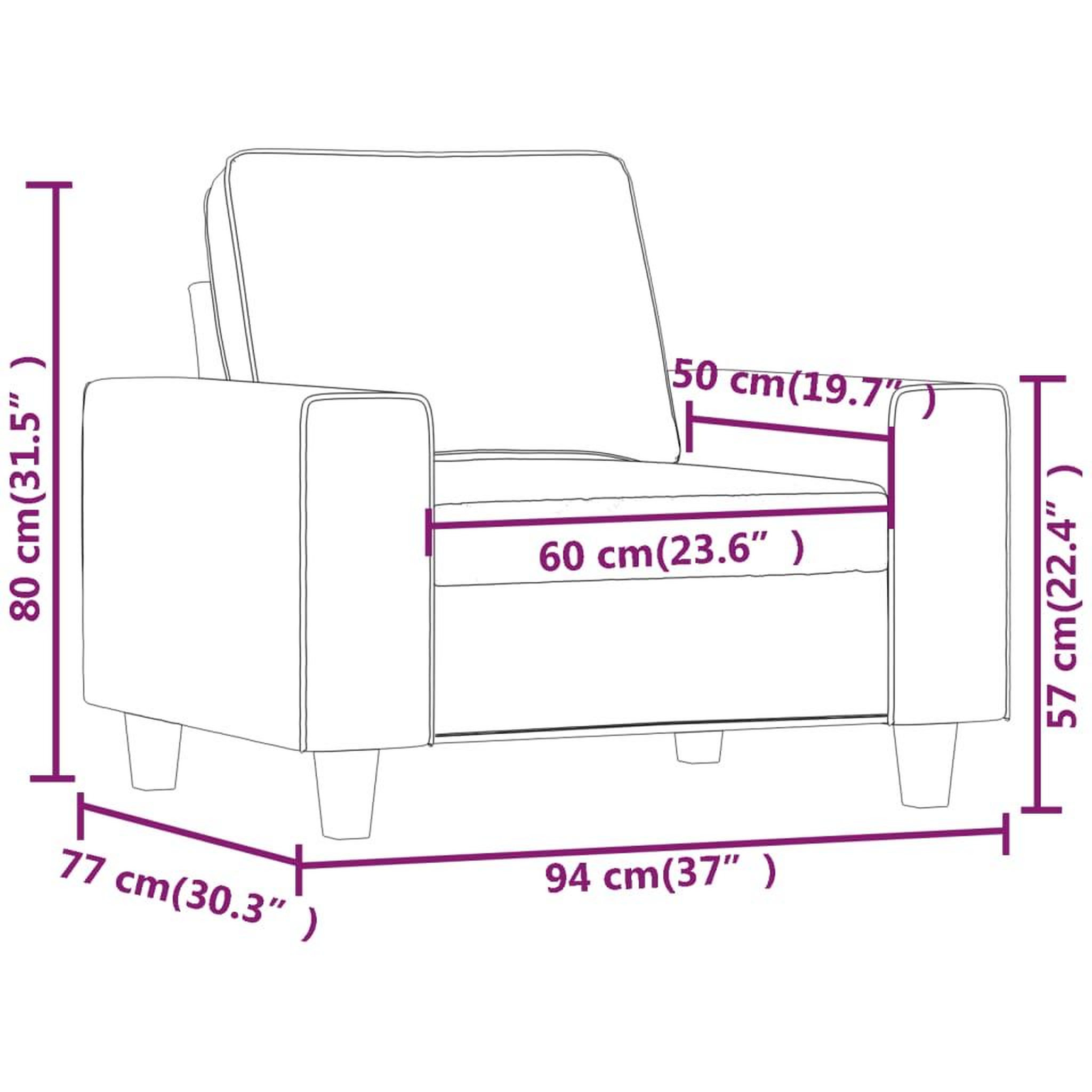 Voir la diapositive 6 : VIDAXL Fauteuil Marron 60 cm Tissu