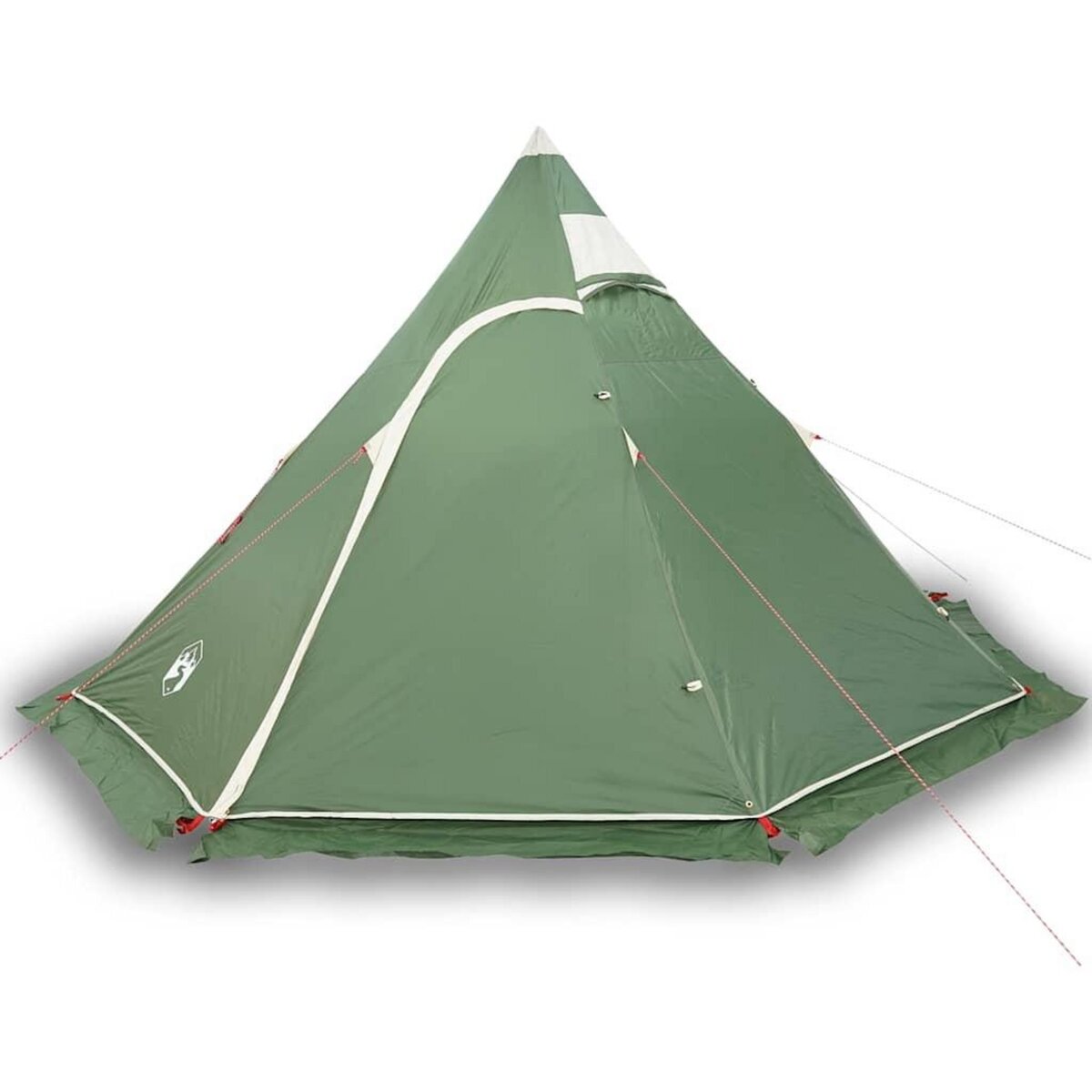 VIDAXL Tente de camping tipi 5 personnes vert impermeable
