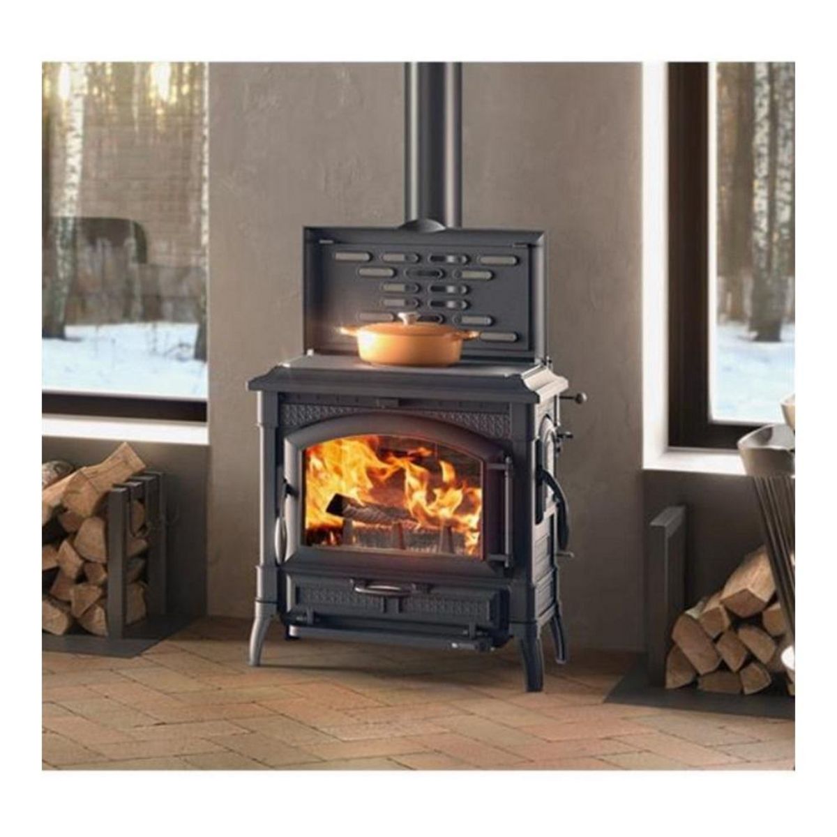 NORDICA EXTRAFLAME Poêle à bois 11.9kw noir - 7119111