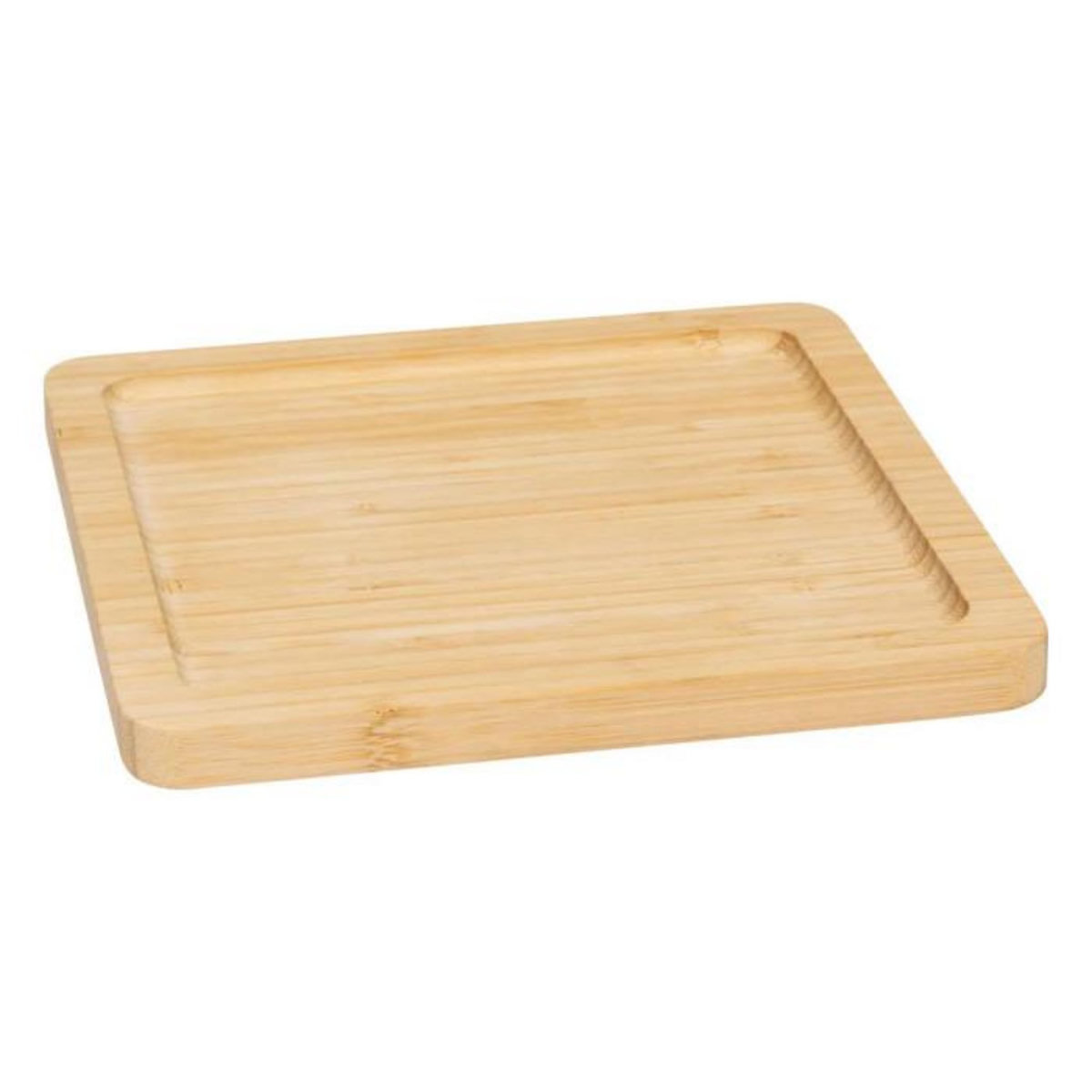 SECRET DE GOURMET Planche de Présentation Carrée en Bambou  Rio  20cm Naturel