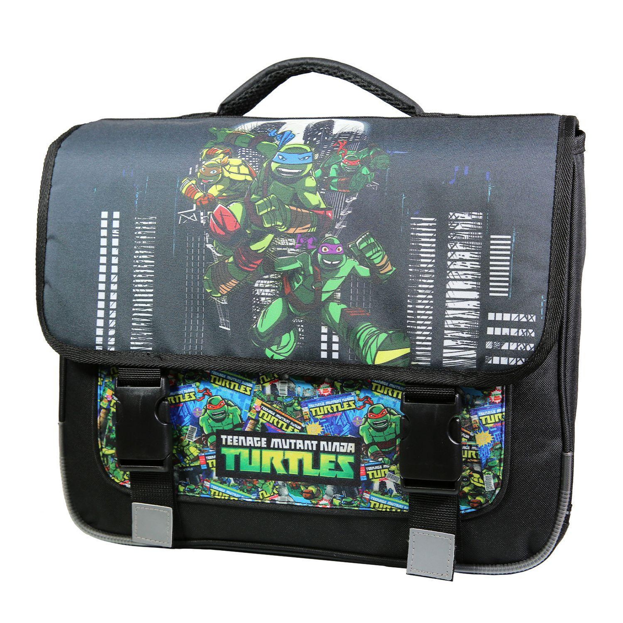 Voir la diapositive 2 : Bagtrotter BAGTROTTER Cartable 38 cm Tortues Ninja Noir