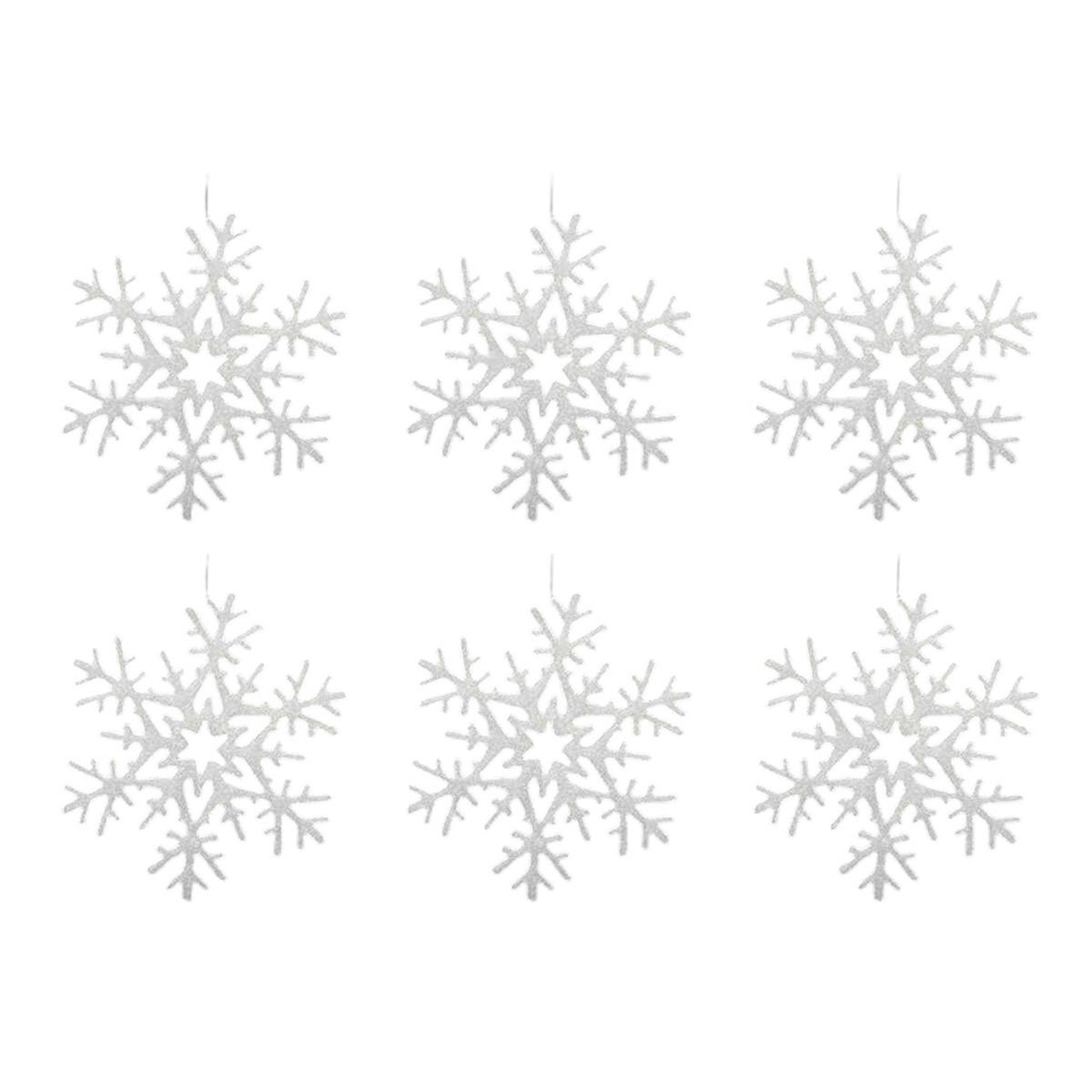 FEERIC LIGHT & CHRISTMAS Décoration de noël 6 flocons  polaire  20cm blanc