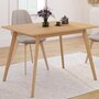 Voir la diapositive 4 : ID MARKET Table à manger extensible rectangle NOOR 4-8 personnes effet bois 110-150 cm