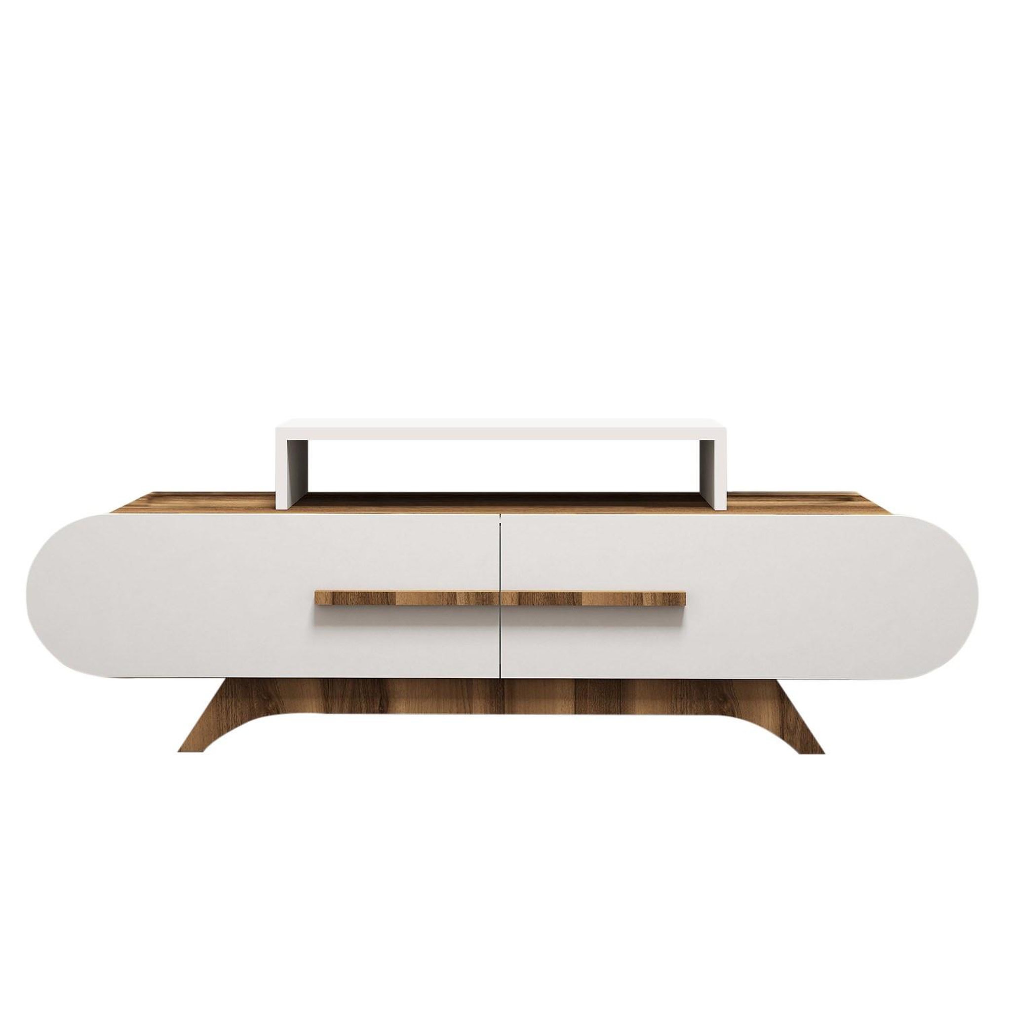 Habitat et Jardin Meuble tv en bois  rose  - 145 x 36 x 49 cm - blanc