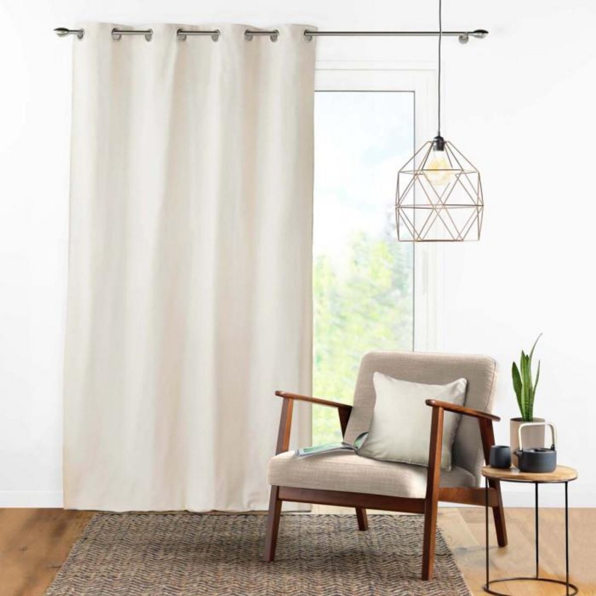 Paris Prix Housse de Coussin  Panama  40x40cm Naturel