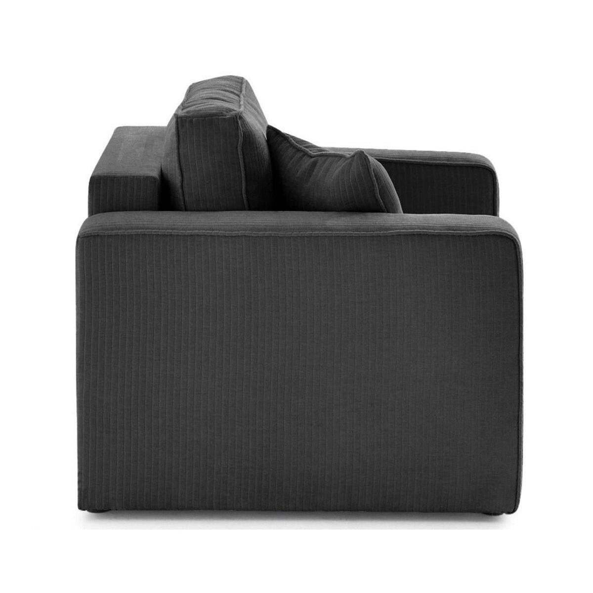 BEST MOBILIER Topaze - fauteuil en velours côtelé plat