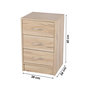 Voir la diapositive 3 : TOILINUX Meuble de rangement à 3 tiroirs Pratik - Hauteur 60 cm - Bois clair