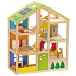 Hape Hape Wooden 4 seasons Dollhouse with furniture
