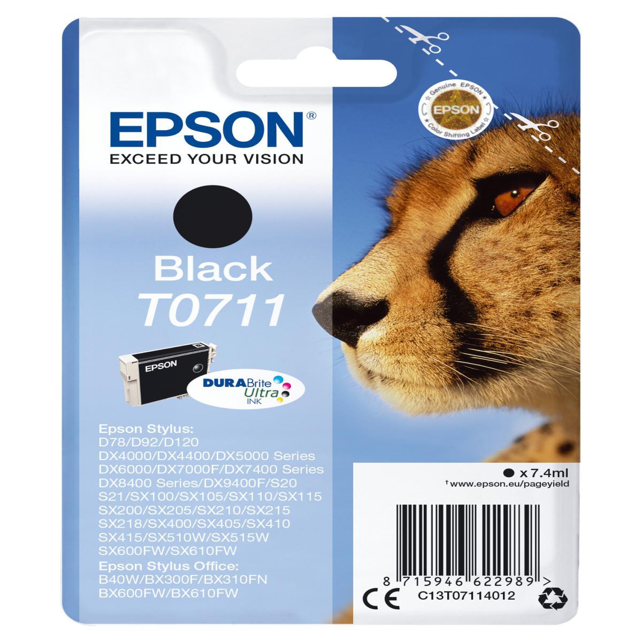Voir la diapositive 2 : Epson Epson cheetah cartouche  guépard  - encre durabrite ultra n