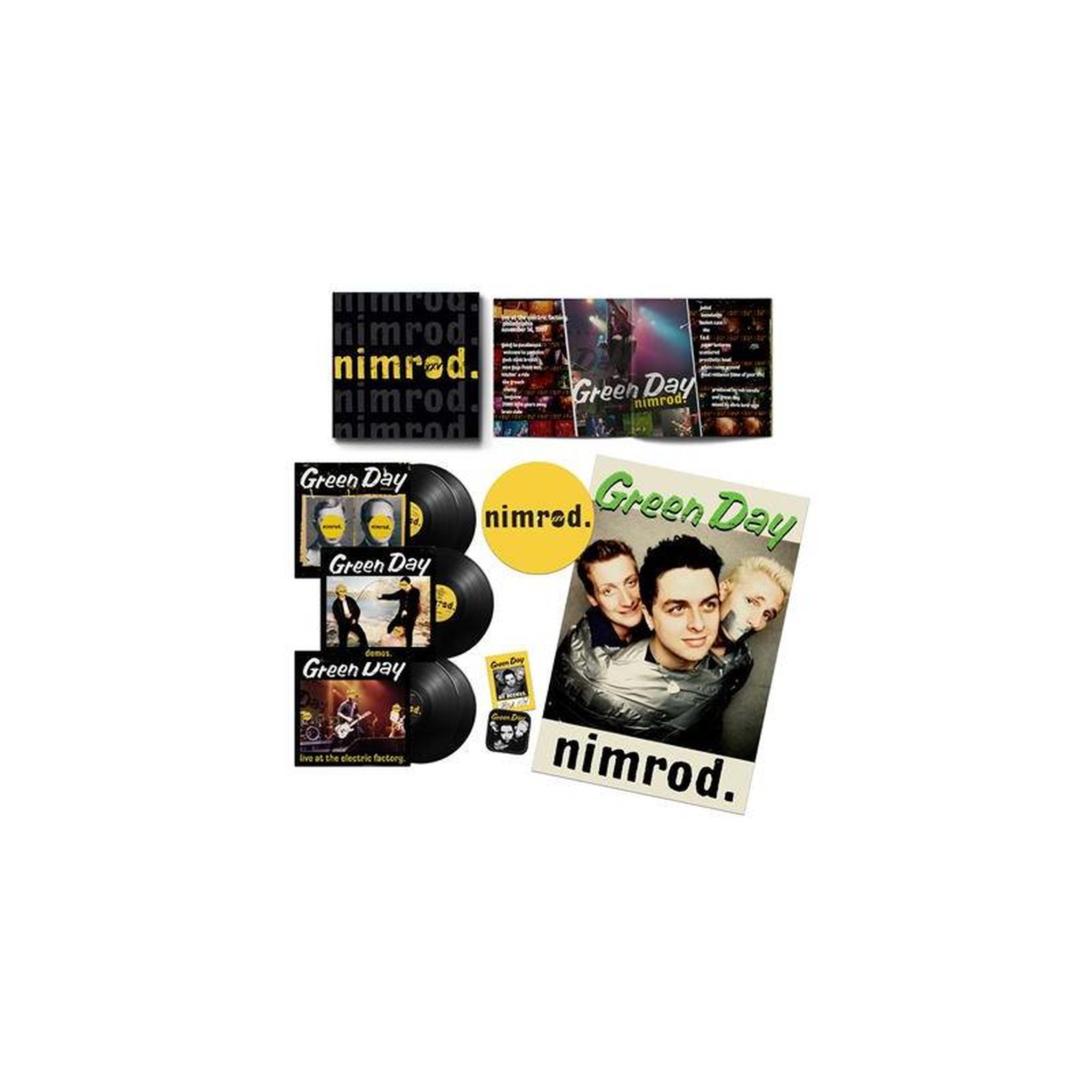 Coffret vinyle 25ème anniversaire green day nimrod édition limitée 5 lp rock