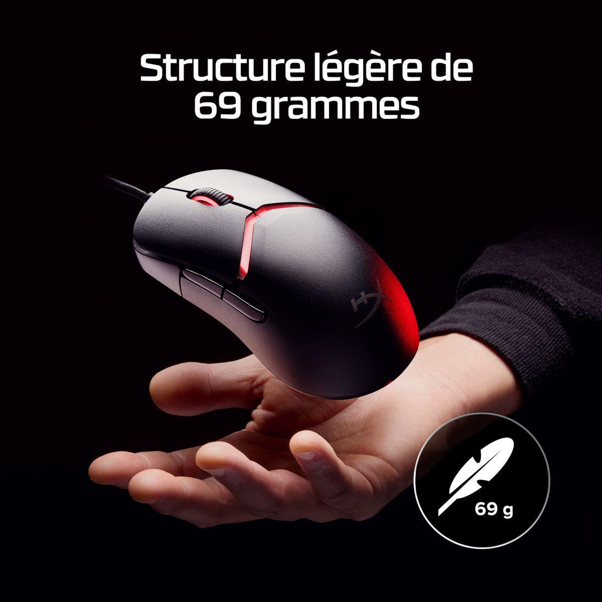 Voir la diapositive 2 : HyperX Souris Gamer Filaire Pulsefire Saga