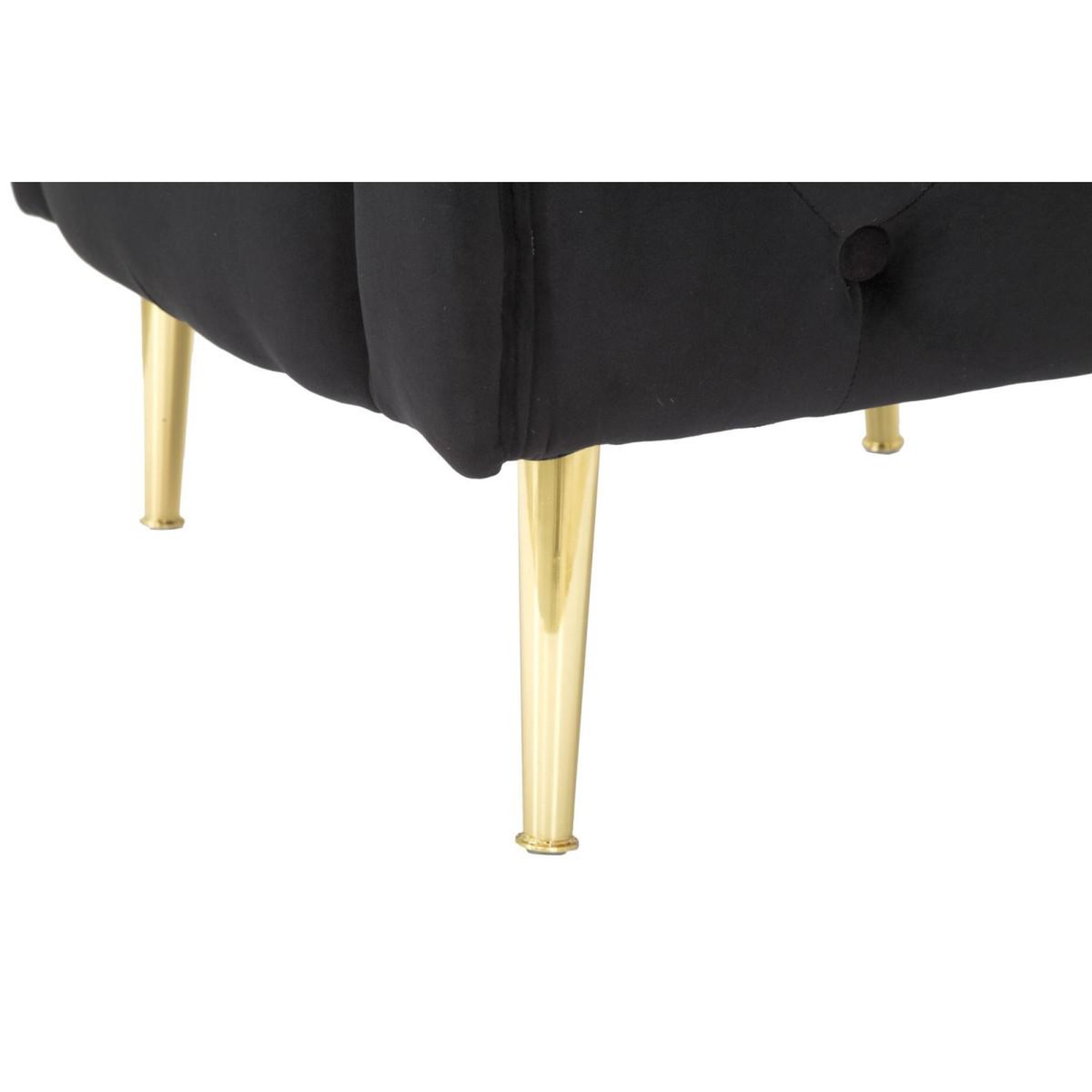Voir la diapositive 5 : Paris Prix Fauteuil en velours  bucarest  76cm noir