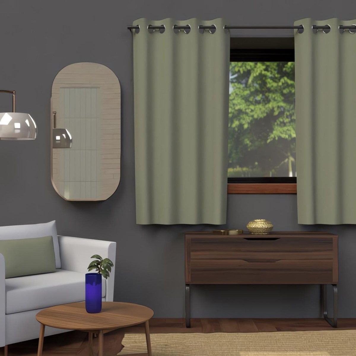 SOLEIL D'OCRE Rideau à oeillets OCCULTANT, par Soleil d'ocre