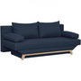 Voir la diapositive 3 : MARKET24 TEIJO Banquette convertible 3 places avec coffre de rangement - Tissu Bleu - L187 x P91 x H82 cm