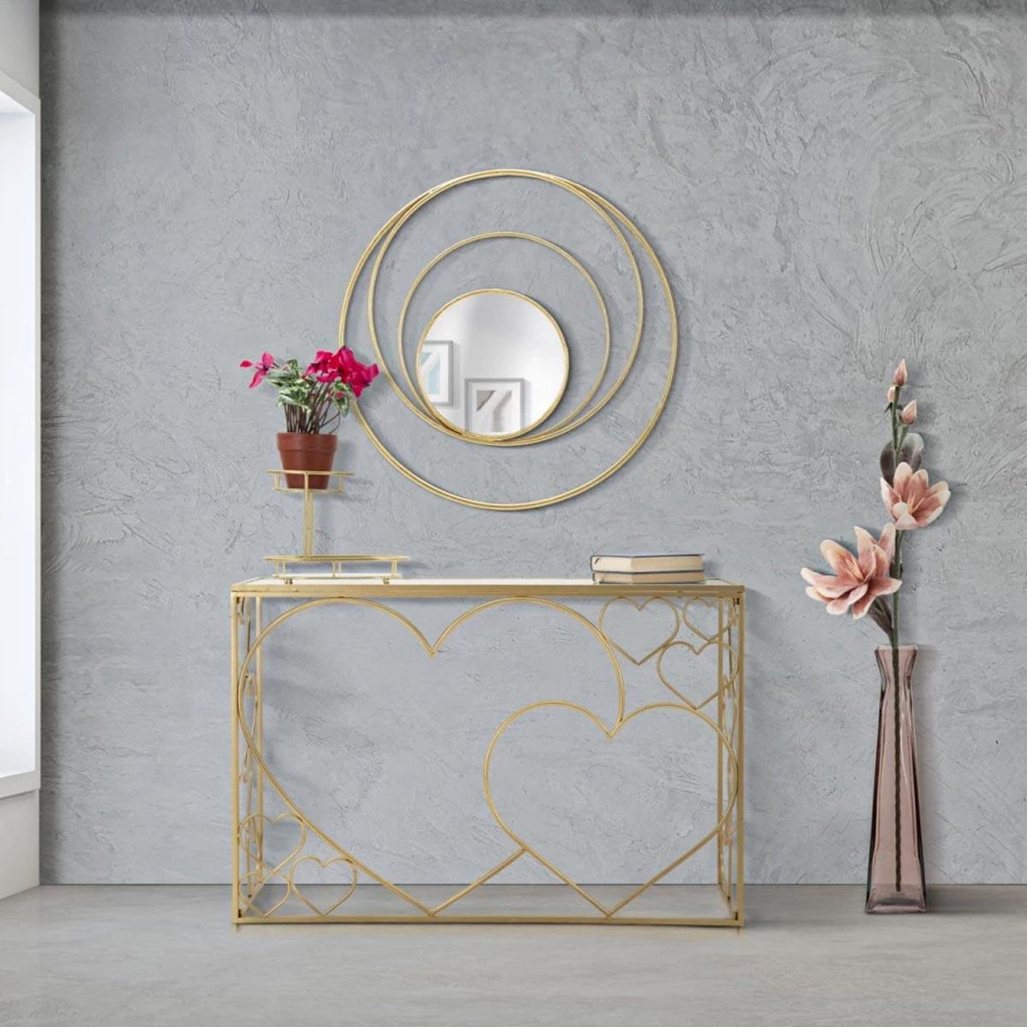 Voir la diapositive 5 : Paris Prix Miroir mural design  arc  80cm or