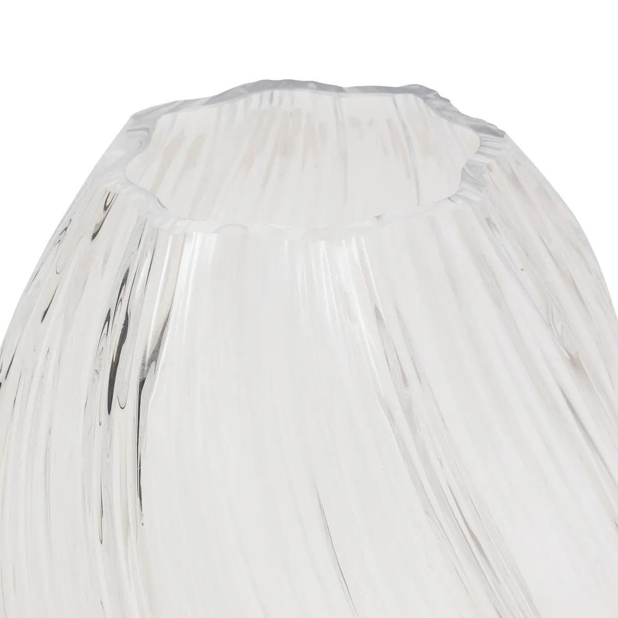Voir la diapositive 2 : ATMOSPHERA Vase Design en Verre  Valma  27cm Transparent