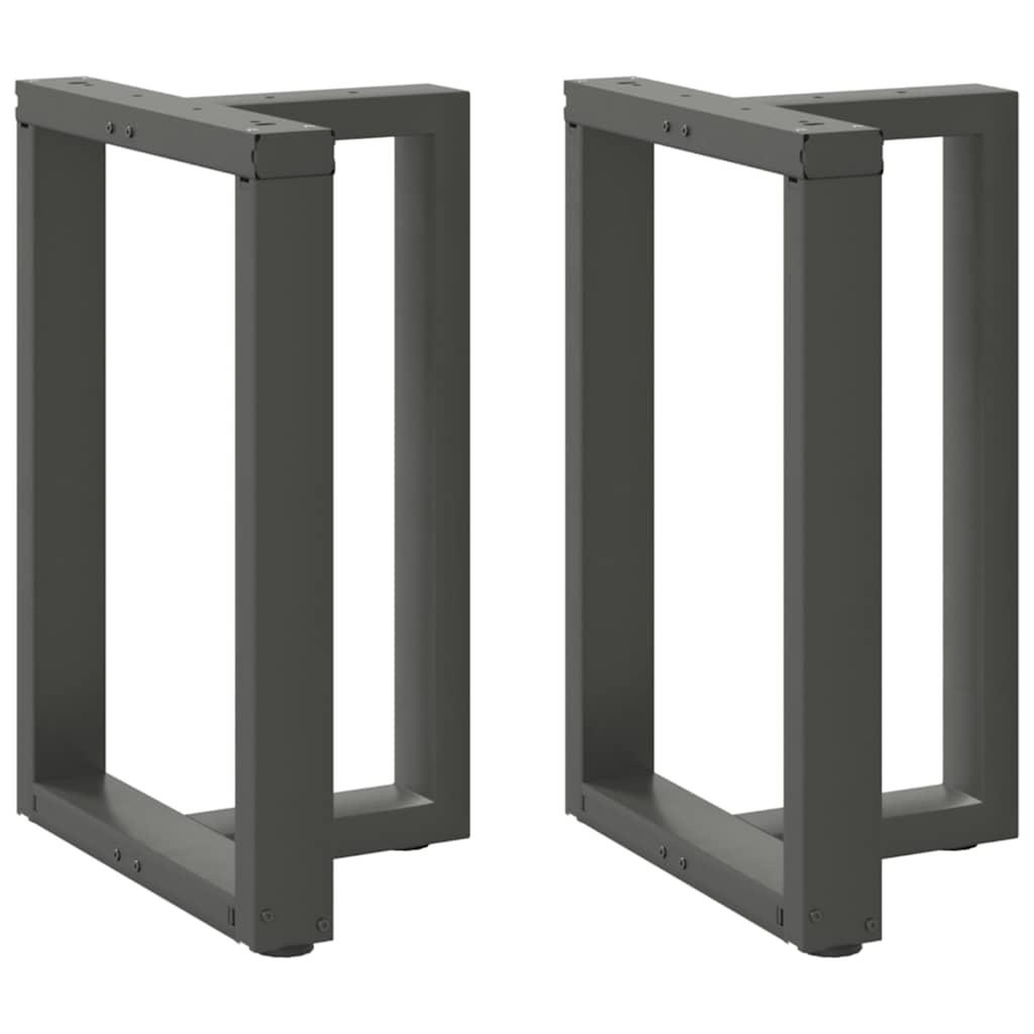 VIDAXL Pieds de table a manger forme de T 2 pcs 60x35x(72-73) cm acier