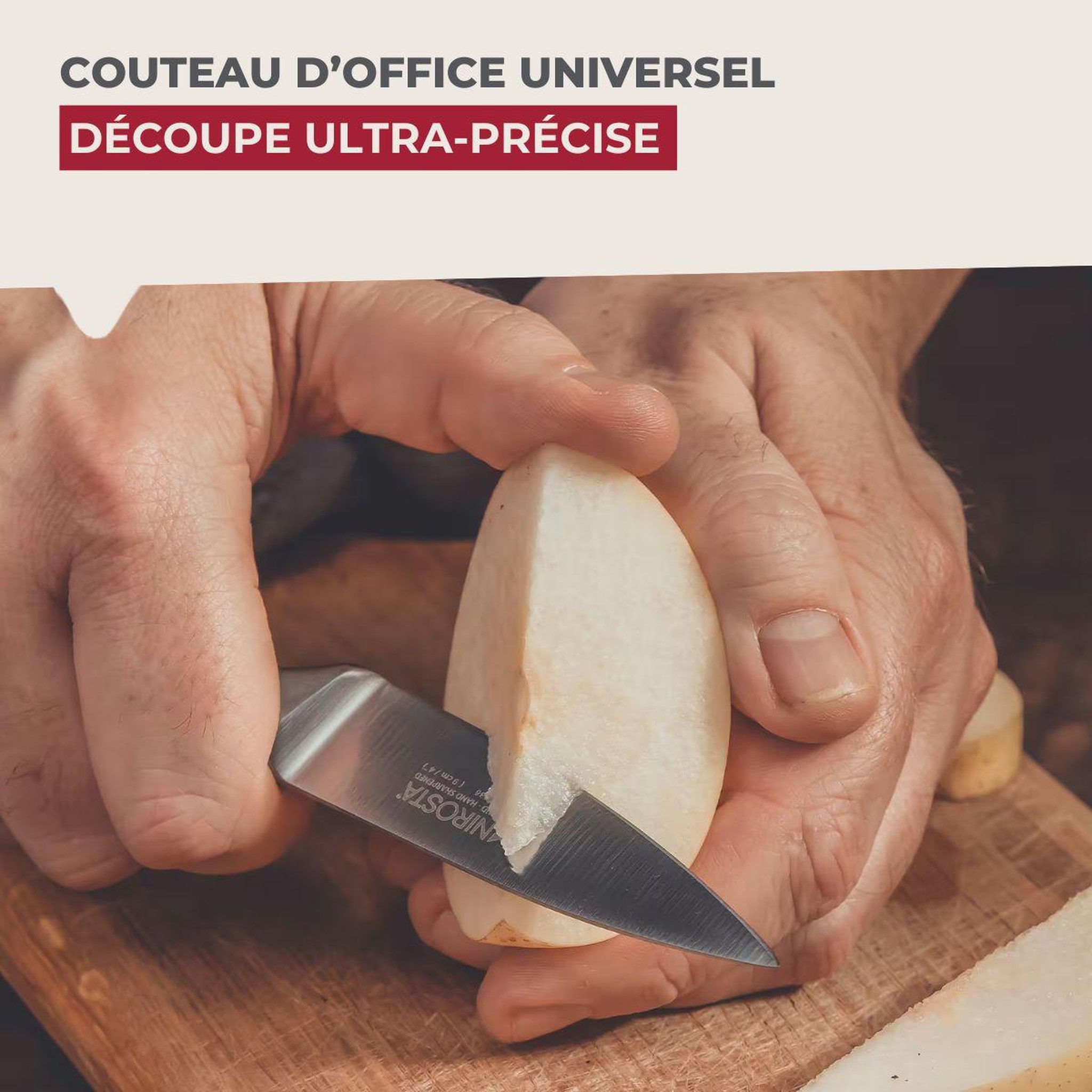 Voir la diapositive 4 : NIROSTA Ensemble de 6 couteaux d'office en inox 20 cm en tout nirosta star