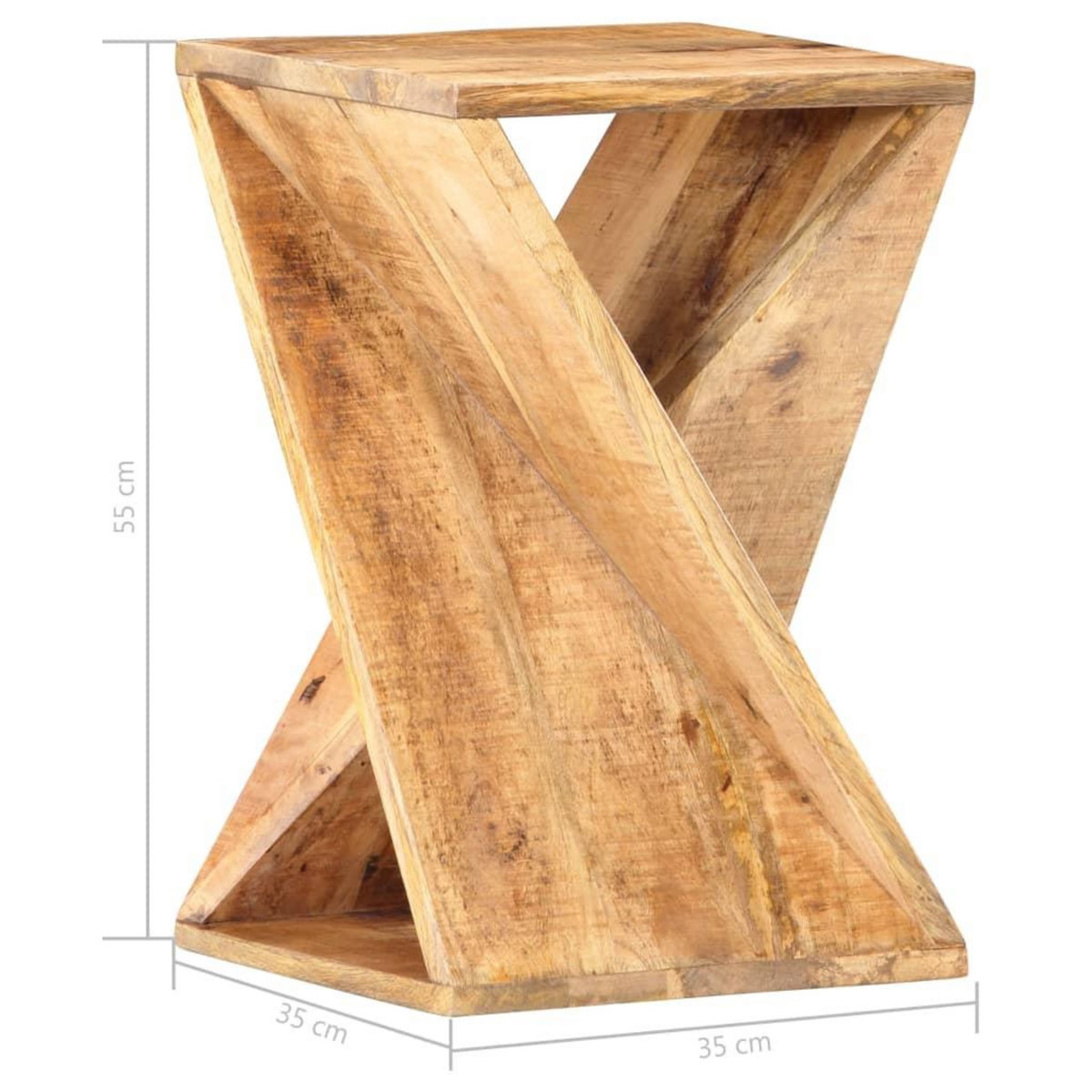 VIDAXL Table d'appoint 35x35x55 cm Bois de manguier massif