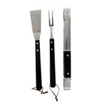 Paris Prix Lot de 3 Ustensiles de Barbecue  Manche  36cm Noir
