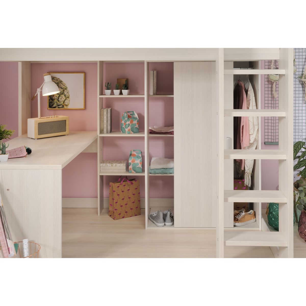 Lit enfant mezzanine couchage 90x200cm GIANT