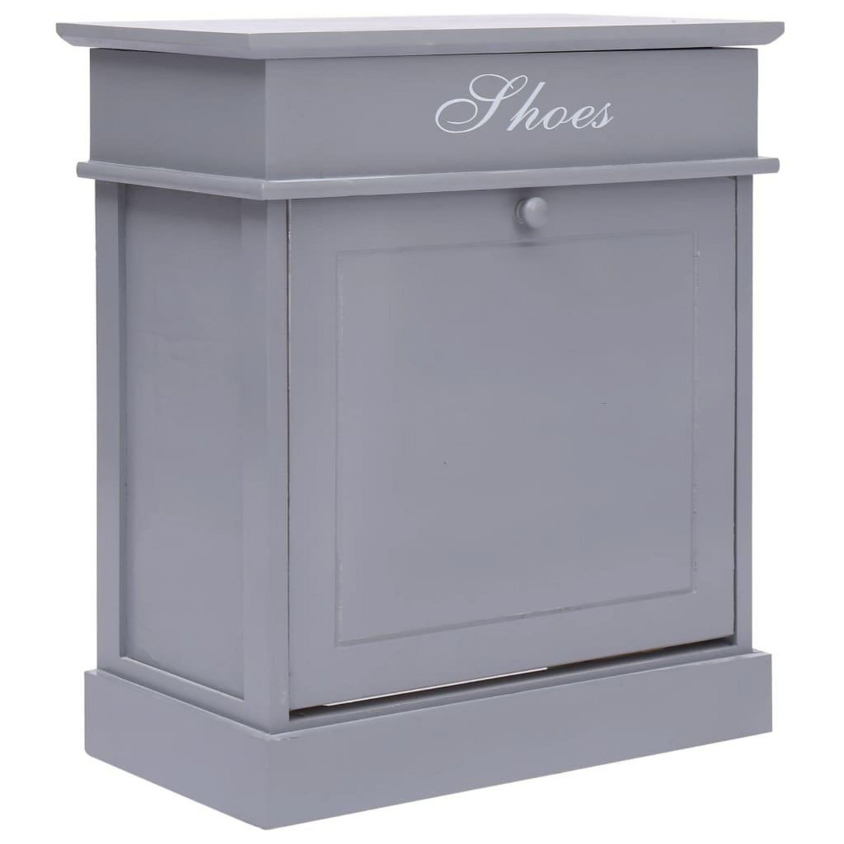 VIDAXL Armoire a chaussures Gris 50 x 28 x 58 cm Bois de Paulownia